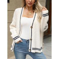 Punto con cuello en V de estilo coreano para mujer, corte holgado, moda primavera otoño, ropa informal - details 4