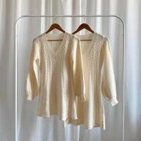 Falda corta de punto para mujer, ropa elegante de manga larga con cuello puntiagudo, usada, negra, invierno - details 37