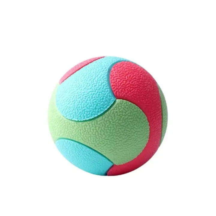 Bolas de goma sólida para perros, juguete interactivo virtualmente indestructible para perros, juguete de entrenamiento para masticar, juguetes para morder - 1