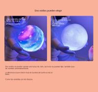 Luna Astronauta Light 6 Colores - Altavoz Bluetooth, Luz Nocturna, Regalos Creativos para Niños y Decoración de Fiestas Espacial - details 2