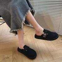 Zapatos clásicos, zuecos de ante, pantuflas, cómodos zuecos de mujer para uso doméstico en interior y exterior. - details 3