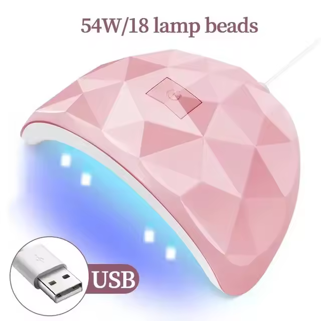 Secador de Uñas LED Profesional LULAA 54W Lámpara UV de 18 Abalorios Secado de Gel - 1