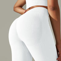 Leggings push-up sin costuras para mujer, pantalones elásticos de cintura alta para entrenamiento, correr, yoga, gimnasio - details 43
