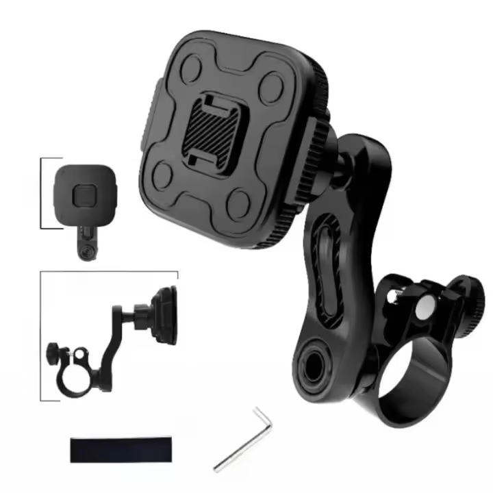 Soporte De Teléfono Móvil Magnético De 360° Rotación Montaje Removible Para Manillar De Bicicleta Soporte De Montar Para iPhone Samsung Xiaomi - 1