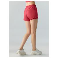Shorts de Yoga Cómodos y Transpirables para Mujeres Elástico Waistband Diseño de Hilo de Red - details 2