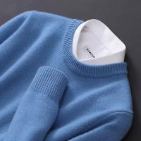 Suéter de Cashmere O-cuello 2024 Pullover Oversize para Hombres Camiseta Inferior de Punto Auténtico Otoño-Invierno - details 4