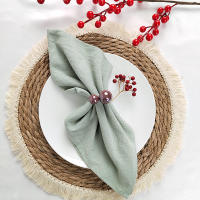 Juego de servilletas de tela verde salvia, 10 servilletas de tela de algodón, toallas de mesa de té de cocina para decoración de boda en granja - details 0