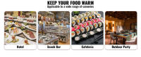 Calentador de alimentos comercial SucceBuy: acero inoxidable, temperatura ajustable - details 4