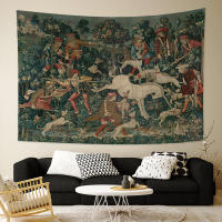 Tapiz Medieval de Señora y Unicornio Decoración Multifuncional para el Hogar Colcha, Manta, Estera - details 0