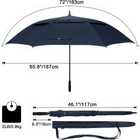 Paraguas de Golf abierto automático, paraguas de palo impermeables a prueba de viento con doble dosel extragrande de gran tamaño - details 198