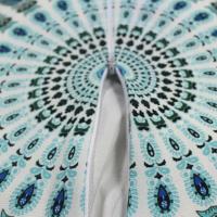 Funda de almohada redonda de Mandala para el hogar, cubierta de cojín bohemia de 40CM con estampado de flores para Hotel - details 11