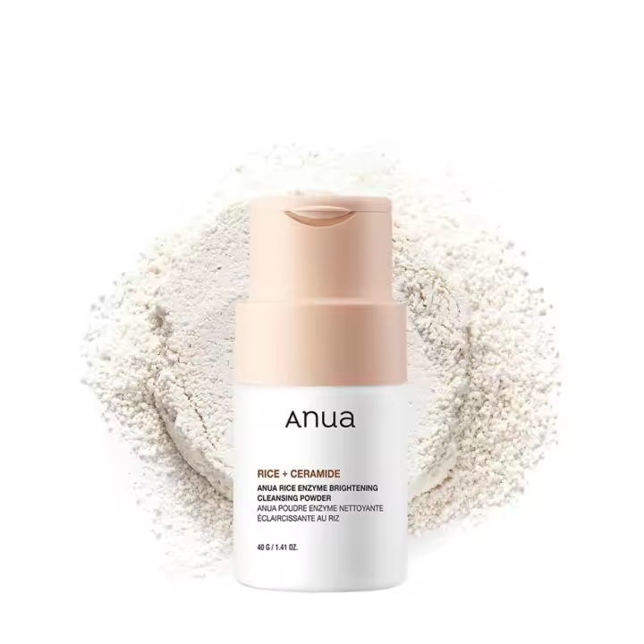 ANUA RICE ENZYME BRIGHTENING CLEANSING POWDER, Mascarilla de arroz, Ceramida, Lavado facial suave iluminador, Limpiador facial radiante para - 1
