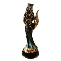 Estatua de Fortuna con los ojos vendados, griega antigua diosa romana de La Fortuna, escultura de suerte azul Vintage, decoraciones de la suerte para el hogar - details 4