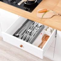 Organizador de Cajón de Cocina Expandible Bandeja de Plástico Compacta para Utensilios - details 3