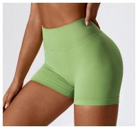 Pantalones cortos de yoga sin costuras para mujer, shorts con espalda en V, realce de glúteos, ropa de gimnasio, fitness - details 13
