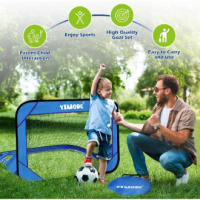 Portería de fútbol infantil plegable, portería de fútbol de jardín para juegos infantiles al aire libre plegable de 4 modos - details 5