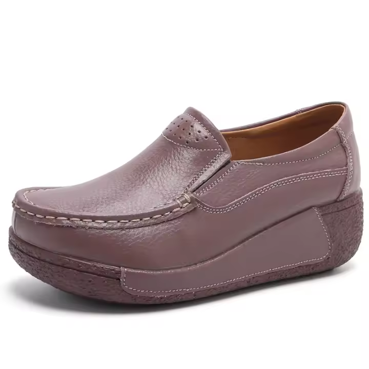 Zapatos de mujer con plataforma sin zapatos, suaves y gruesos, cómodos 4 c 0 - 1