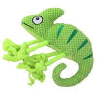 Camaleón de peluche, juguete interactivo extraíble, resistente, con sonido para perros medianos y grandes - details 8