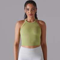 Nessaj-Chaleco deportivo para mujer, sujetador con almohadillas para el pecho, sin costuras, doble capa, a prueba de golpes, top corto, gimnasio, entrenamiento, correr - details 10