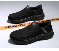 Los hombres transpirable mosca tejida zapatos de malla ultra-ligero flash desgaste un pedal suela gruesa - details 14