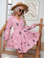 Minifalda corta retro elástica de manga larga para mujer elegante y hermosa - details 14