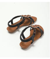 Sandalias de cuña estilo étnico, novedad verano 2025, zapatos de playa bohemios con cuentas, sandalias romanas antideslizantes - details 19
