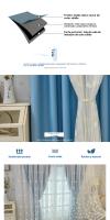 Cortinas Opacas grandes con Ojales para salón, Doble capa,Aislantes térmicas, para patio, cocina y dormitorio,1 Pieza - details 1