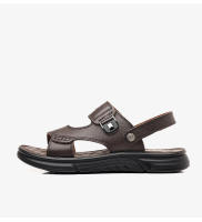 Sandalias de hombre de moda con capa superior de piel de vaca, zapatos de playa, zapatillas antideslizantes resistentes al desgaste para hombre, suela suave, zapatos para papá de mediana edad y mayor - details 8