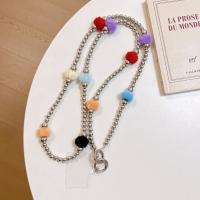 Bolsa cruzada con bolas peludas para teléfono, correa para teléfono móvil, cadena colgante, cordón para teléfono móvil, correas para el cuello, funda para teléfono colgante - details 8