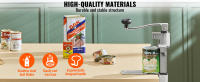 Abrelatas manual SucceBuy: resistente y versátil. Diseño resistente para latas grandes. Base incluida. Altura ajustable. Perfecto para restaurantes, hoteles, hogares y bares. - details 1