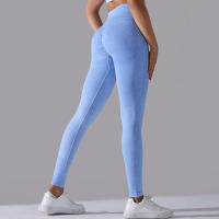 Pantalones de yoga para mujer, pantalones deportivos transpirables de cintura alta, ropa de gimnasio para levantamiento de glúteos, entrenamiento - details 53