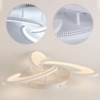 LED Plafón de Techo Moderno 36W 3240LM GOECO, 3000-6500K Dimmable con Control Remoto, Iluminación Interior Creativa para Sala de estar, Dormitorio, Comedor, 53*53*7,5  CM - details 1