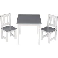 Asientos para Niños Mesa y 2 Sillas en Edad Preescolar Muebles para Niños 60x50x48cm - details 0