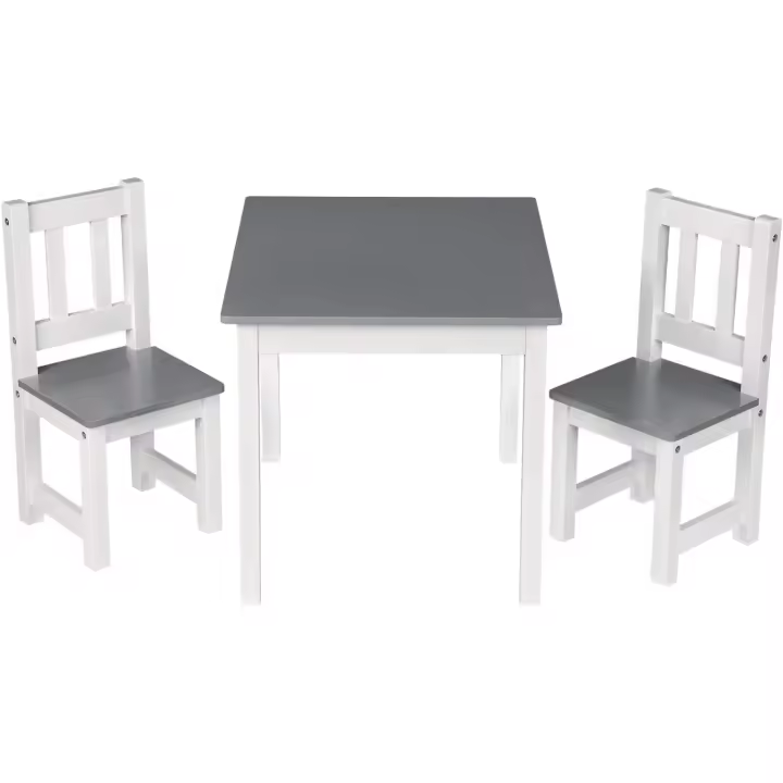 Asientos para Niños Mesa y 2 Sillas en Edad Preescolar Muebles para Niños 60x50x48cm - 1