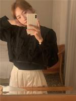 Blusa de verano para mujer, camisa de primavera, blusa para mujer, Blusas largas de gasa, informales, elegantes, Vintage, de manga larga, holgada de gran tamaño, blanca - details 31