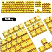 Teclado nical de Metal galvanizado 104 87Key Cross personalidad translúcido oro Sier juego Keycap - details 0