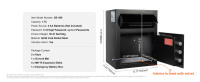 SucceBuy Cub Depository Safe, caja fuerte con ranura para caída con cerradura de código electrónico y 2 llaves, para efectivo y correo, hogar, hotel, oficina - details 5