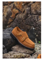 Nuevo estilo británico versátil zapatos Munk zapatos de vestir casual fondo plano tendencia hebilla zapatos de los hombres. - details 20