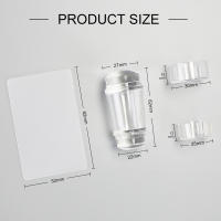 Arte Clavo Set de Artículos de Uñas Pure Clear Jelly con Raspador y Estampa de Uñas Individual o Doble para Manicura Francesa Herramienta de Plantillas de Uñas - details 2