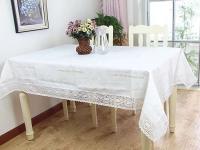 Mantel de gasa americano ENCE elegante bordado blanco, accesorios de decoración de mesa de piscina, mantel - details 0