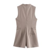 2025 Pantalones Cortos Casuales Ajustados de Una Pieza, Estilo Nuevo, Simple y Versátil para Mujer - details 1