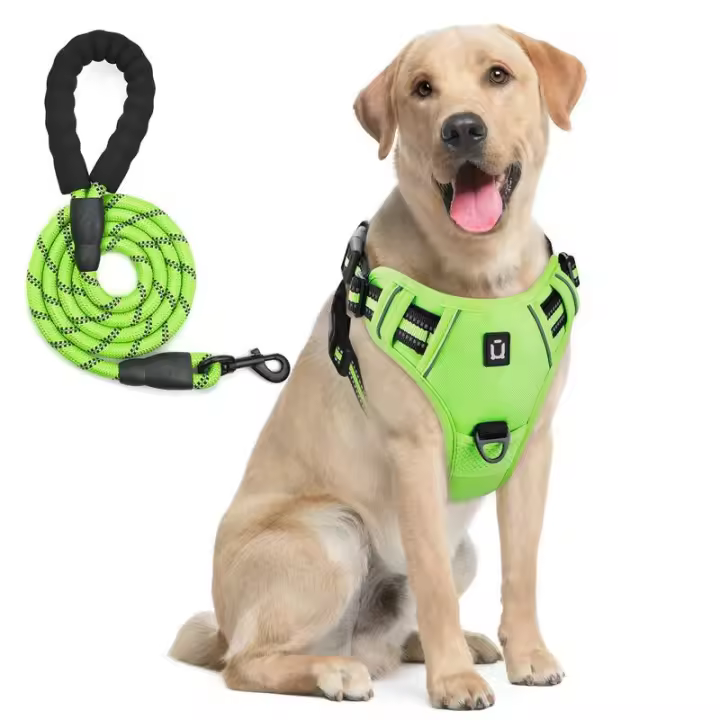 Combo de Perro y Correa, arnés de Chaleco no extensible a prueba de escape, de 5 pies Correa Con, ARN - 1