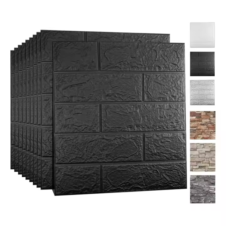 20 piezas Panel decorativo Autoadhesivo 3d Para Pared Espuma Ladrillo, 38CM * 35CM - 1