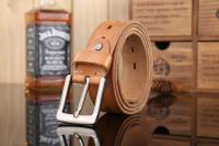 Cinturones de diseñador para hombre, piel de vaca auténtica de alta calidad, color marrón, de lujo,talla grande, 100% grano real - details 0