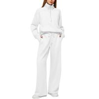 Conjuntos de dos piezas para mujer, tops y pantalones de cuello alto informales, trajes de moda para mujer, otoño - details 9