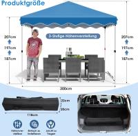 Tenta de Gazebo Instantánea de 3x3M Tu Refugio al Aire Libre Plegable con Bolsa y Sandbags - details 7