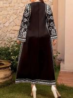 Mia Muse Ramadan Essentials Abaya clásico tradicional ral estampado manga acampanada cuello redondo Midi vestidos casuales - details 8