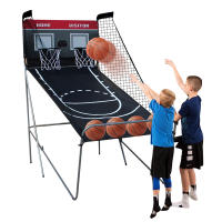 Máquina de baloncesto automática, juego de baloncesto portátil con 4 pelotas de baloncesto pequeñas y 8 ajustes de juego - details 0