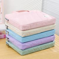 Bolsa de almacenamiento de documentos de gran capacidad, organizador de archivos A4 de tela Oxford de doble capa con asa, bolsa de almacenamiento de libros impermeable - details 3