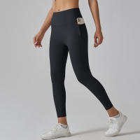 Hmidou-mallas de gimnasio con bolsillos para mujer, pantalones de Yoga, Fitness, cintura alta, Control de barriga, correr, entrenamiento - details 19